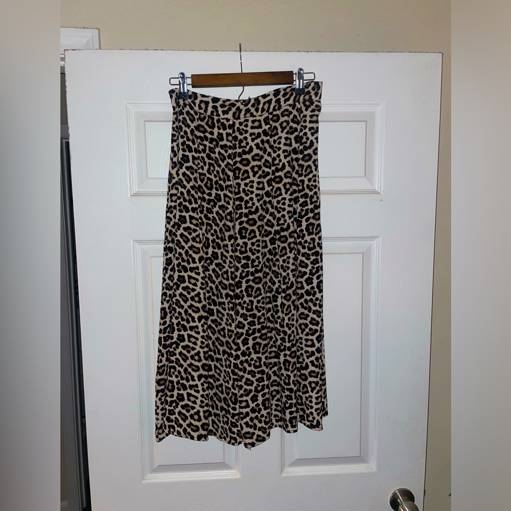 H&M Leopard Print Maxi Skirt